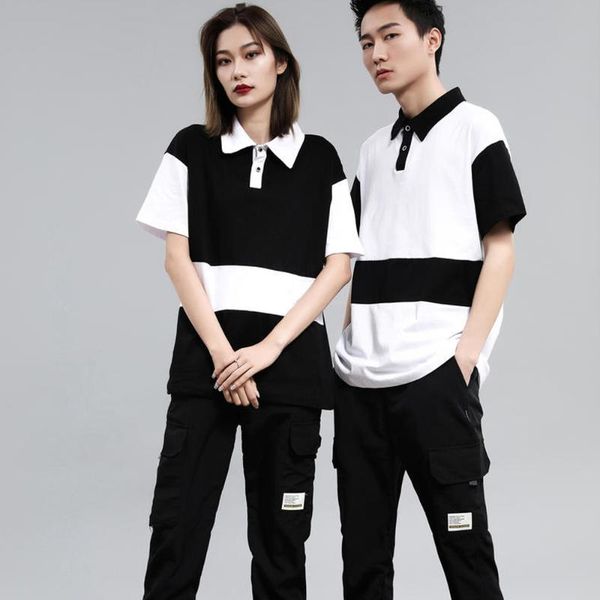 

women's polos shirt men women t cotton summer o-neck tee college style ladies casual clothes korean harajuku female t-shirt, White