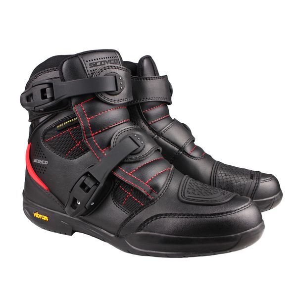 

motorcycle waterproof boots moto protection shoes men microfiber leather motocross off-road racing motorbike riding boots