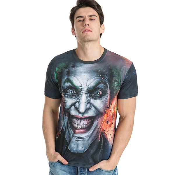 

dressing2020 2020 new 2017 men/women 3d t-shirt print joker short sleeve summer tees t shirt fashion size m-5xl, White;black