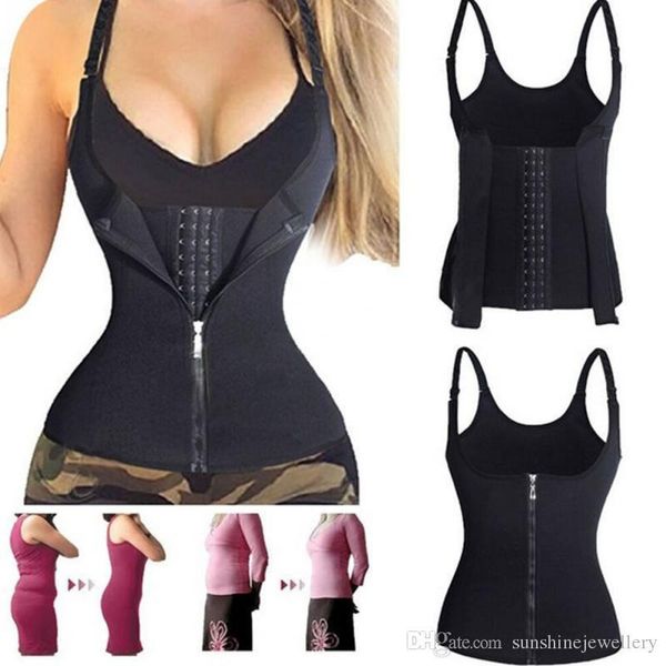 

discounts women fashion corset waist trainer cincher control body shaper underbust sport slimming adjustable shoulder straps ultra sweat, Black;white