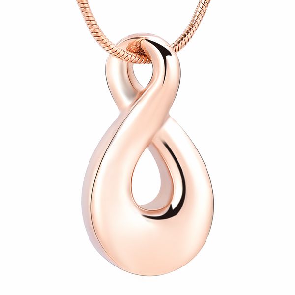 

ijd11527 new arrived love you infinity stainless steel memorial jewellery hold ashes keepsake cremation urn pendant necklace, Silver