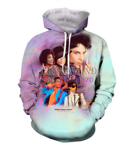 

2019 singer prince rogers nelson 3d print streetwear hip hop hoodies sweatshirts men women long sleeve harajuku clothing coat a437, Black
