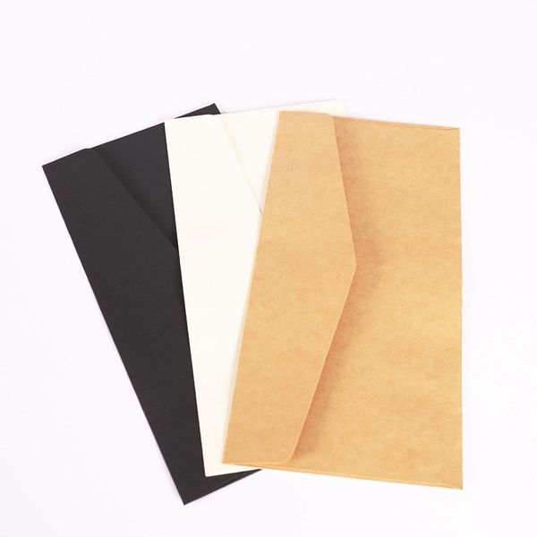 

10pcs/pack white black paper envelope message card letter stationary storage paper card scrapbooking gift