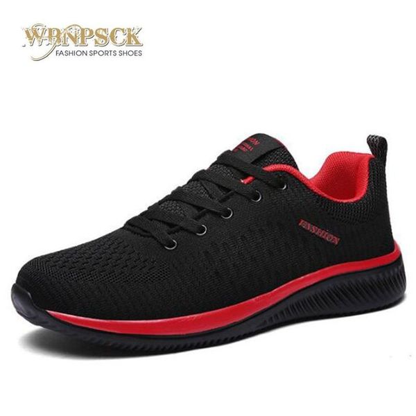 

mens 2019 new mesh men casual shoes lac-up men shoes lightweight comfortable breathable walking sneakers tenis feminino zapatos, Black