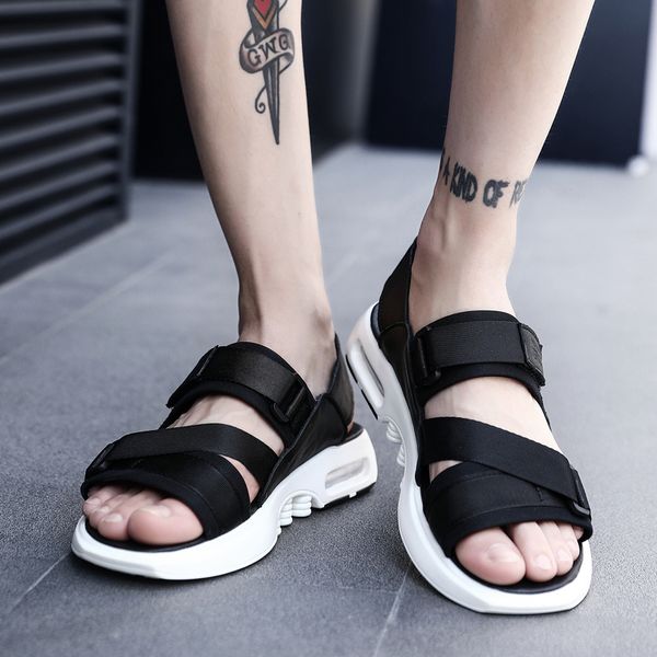 

bvnobet summer beach flats sandals men casual outdoor black shoes comfort concise gladiator sandals for men sandalet erkekler t200420