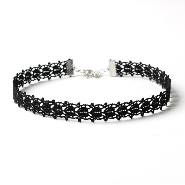 

yr233 flower velvet necklace collar black decoration women gift preresent, Silver