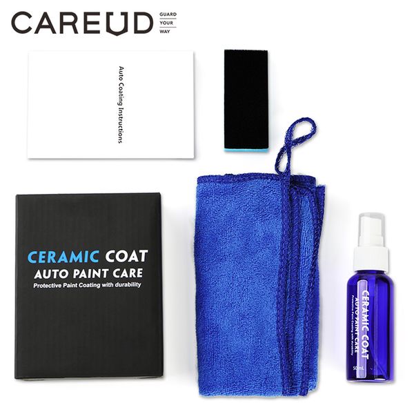 

auto maintenance 50ml car windshield liquid ceramic coat super hydrophobic glass coating cleaning with towel