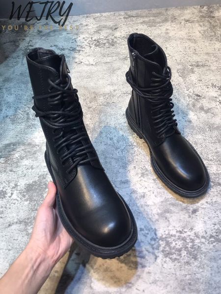 

women boots 2020 fashion shoes woman genuine leather cow leatherlow heel straps with boots, knight boots, boots, Black