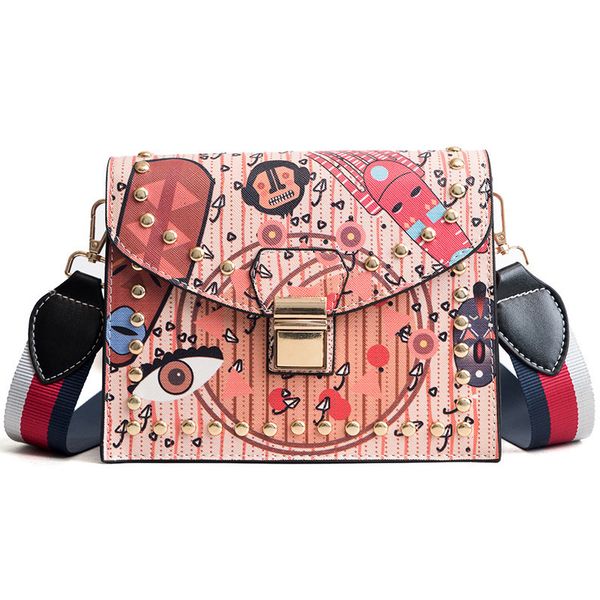 

2019 fashion women messenger bag new brand leather female shoulder bag diamond woman handbags strap bags