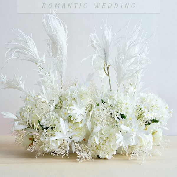 

customize simulation reed heightening row flower wedding t stage road lead pgraphy decorative wall arch artificial floral