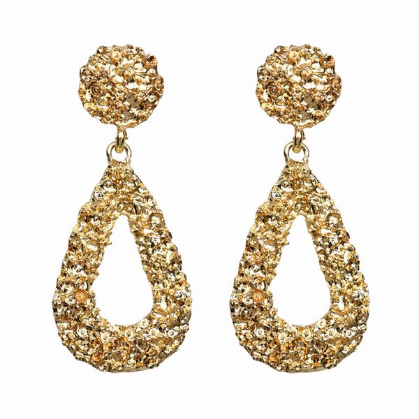 

new elegant big vintage metal earrings for women gold color geometric statement drop earring hanging fashion trend jewelry ae462, Silver