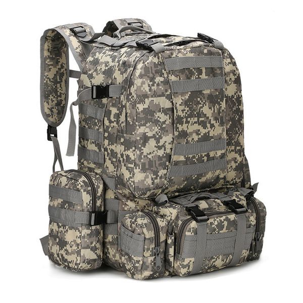 

new designer 50l tactical backpack 4 in 1 military bags army rucksack molle outdoor sports men camping hiking travel climbing shoulder bags