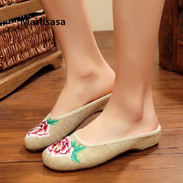 

marlisasa zapatos de mujer women fashion beige slippers ladies casual comfort summer shoes sapatos h2250, Black
