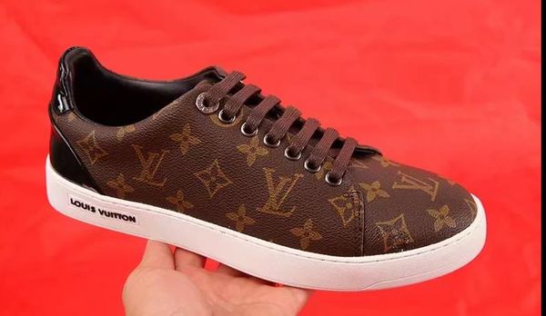 

wholesale 2019 new genuine leather men casual shoes arena colors low flat shoes sneakers size no box, Black