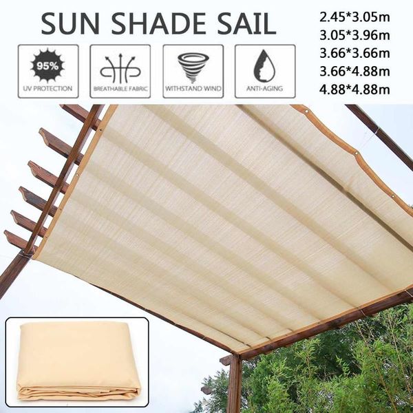

2.45-4.88m waterproof triangle awning shade sail sun outdoor sun shelter shade sail garden patio pool camping picnic tent