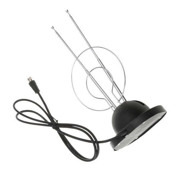 

indoor tv antenna rabbit ear shape dual loop coaxial signal receiver for digital television tv box