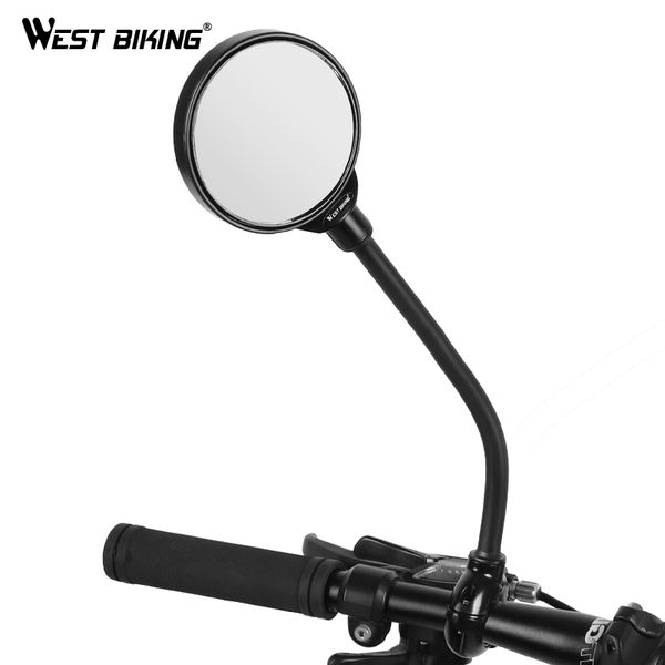 

west biking bike rearview mirror 360 degree rotate cycling rear view mirrors mtb road bicycle accessories handlebar mirror 1 pcs