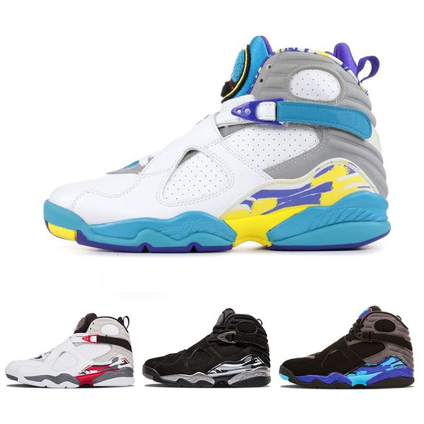 

8 новых 8s мужская баскетбольная обувь день святого валентина 3 м белый аква хром обратный отсчет пакет южный пляж мужские спортивные кроссо