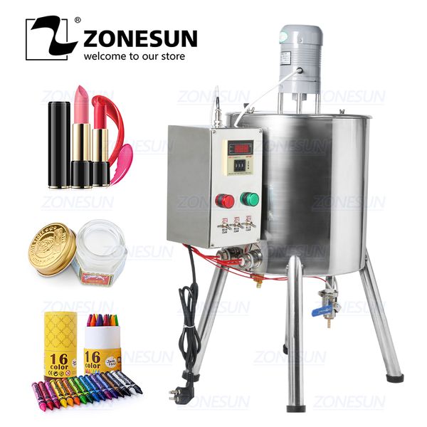 

zonesun lipstick heating stirring filling machine with mixing hopper heater tank for chocolates crayon handmade soap fillier