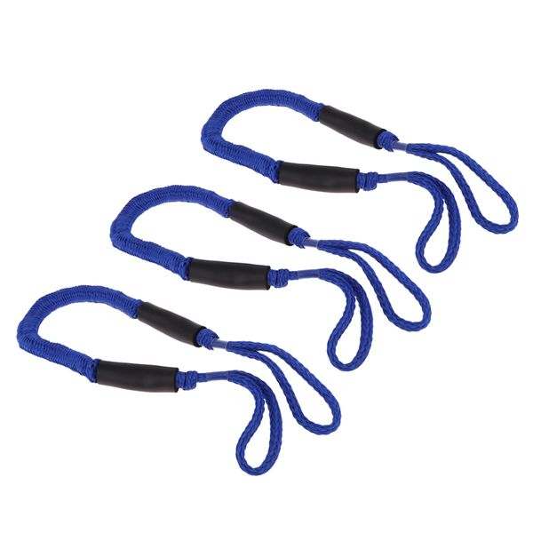 

3pieces high strength 5ft marine boat bungee dock line anchor rope mooring