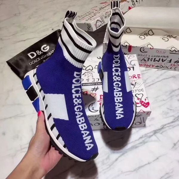 

fashion luxury designer women sock boots pointed brand womens thigh high breathable elastic sock boots 35-41, Black