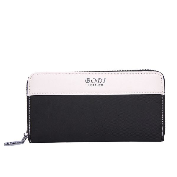 

foreign trade men's long pattern wallet fashion casual youth students wallet men's korean-style leather fashion ultra-thi, Black