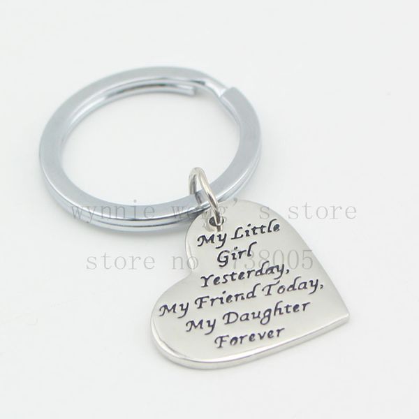 

new arrive hand stamped necklace "my little girl yesterday, my friend today, my daughter forever" daughter's necklace, Silver