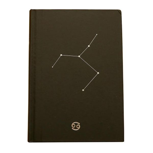 

32k students diary notebook manuscript black thick work book 12 constellations stationery planner, Purple;pink