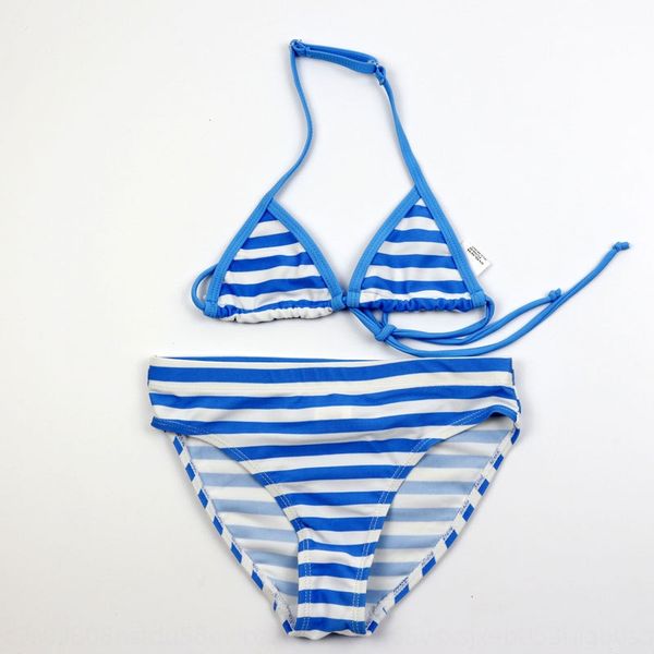 

children's cute navy wind blue bikini stripe split children's bikini swimsuit girls swimsuit, White;black