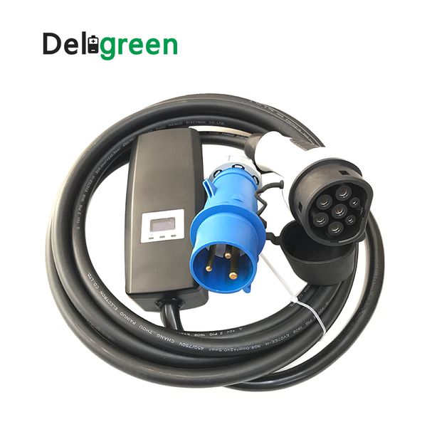 EVSE tipo 2 carregador de EV 16A 32A IEC 62196-2 Station Carregador Electric Vehicle Car Carregador Portátil EV Equipment Supply