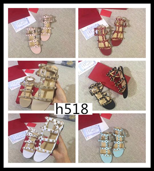 

original box woman designer sandals rivets big bowknot summer beach sandalias femininas sandale flat jelly sandalssize 38, Black