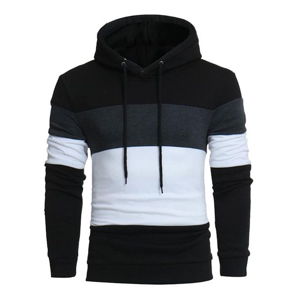 

men's hoodies casual warm long sleeve men's sweatshirt pullover hooded male sweatshirt outwear streetwear, Black