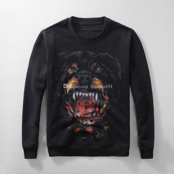 

19ss luxury mens hoodies fashion men women casual jacket couples autumn loose hoodies dog head printing sweatshirt, Black