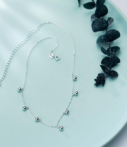 

925 sterling silver balls choker necklace for women jewelry a2669