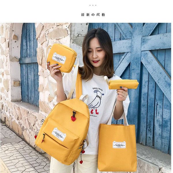 

4шт / установить женщину оксфорд путешествия bookbags ранцы для девочек-подростков подростков плеча женщин сумки