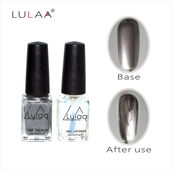 

6ml mirror nail polish varnish gel coat metal silver color nail polish lacquer metallic art gel beauty make up