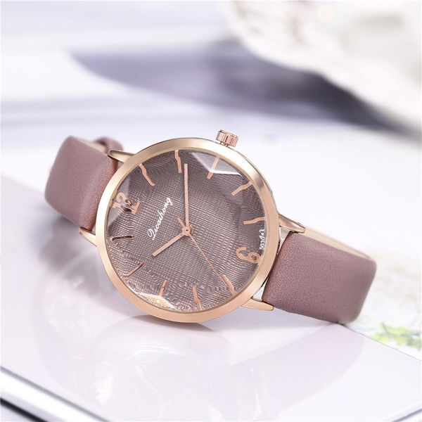

women watches licaihong brand leather strap 5 color clock ladies wrist quartz dress wristwatch montre femme 10x, Slivery;brown