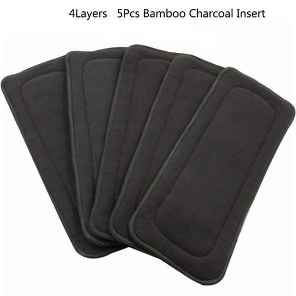 

Reusable Baby Diapers Bamboo Charcoal Washable Diapers Baby Nappies Couche Lavable Insert One Size for Newborn Infant Care