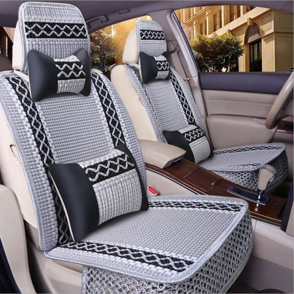 

ice silk car seat covers full surrounded seat for mondeo focus 2 3 kuga fiesta edge explorer cushion car styling