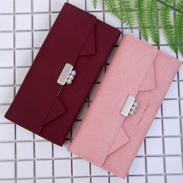 

foreign trade purses cute cat ears long purses ladies hand bag multifunctional clip simple and large capacity