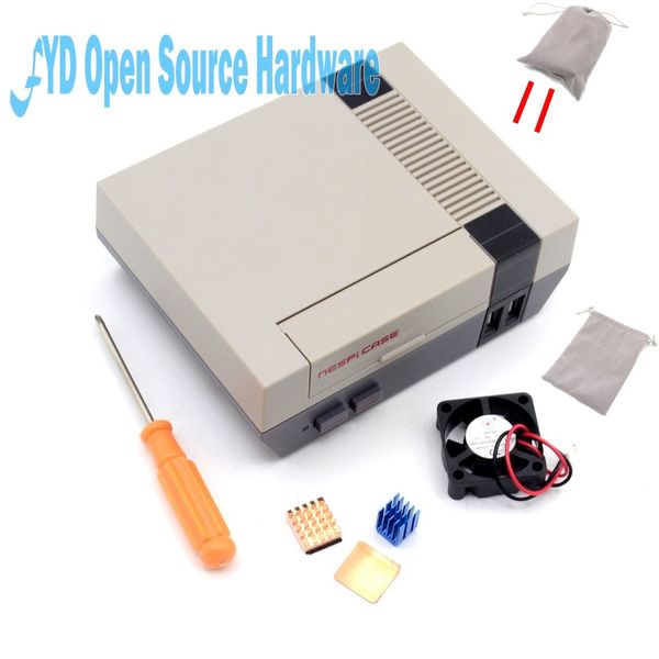 Custodia retroflag Mini NES NESPI CASE da 1 set di alta qualità con ventola di raffreddamento progettata per Raspberry Pi 3/2 / B + spedizione gratuita