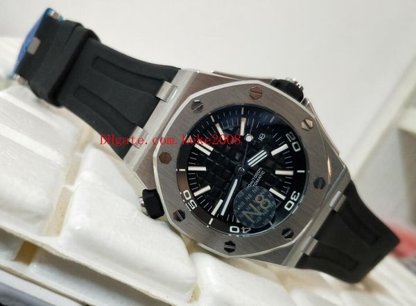 

luxury wristwatch n8 factory 42mm offshore diver 15710 15710st.oo.a002ca.01 transparent mechanical automatic mens watch watches, Slivery;brown