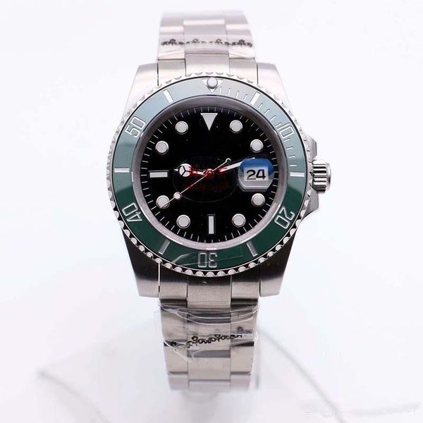 

Sports Watches Mens Automatic 116610LV 116610 Black Watches Glide Lock Clasp Ceramic Bezel Chrono Date Stainless Steel