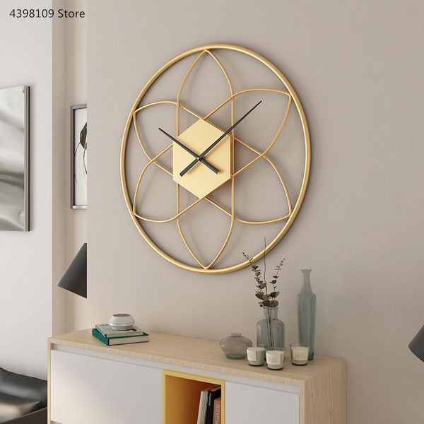 

modern minimalist wall clock nordic home living room decoration wrought iron clocks creative trend art wrought iron clock