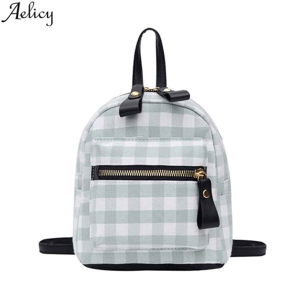 

aelicy ladies plaid bag new simple shoulder messenger bag fashion casual backpack ladies small new backpack