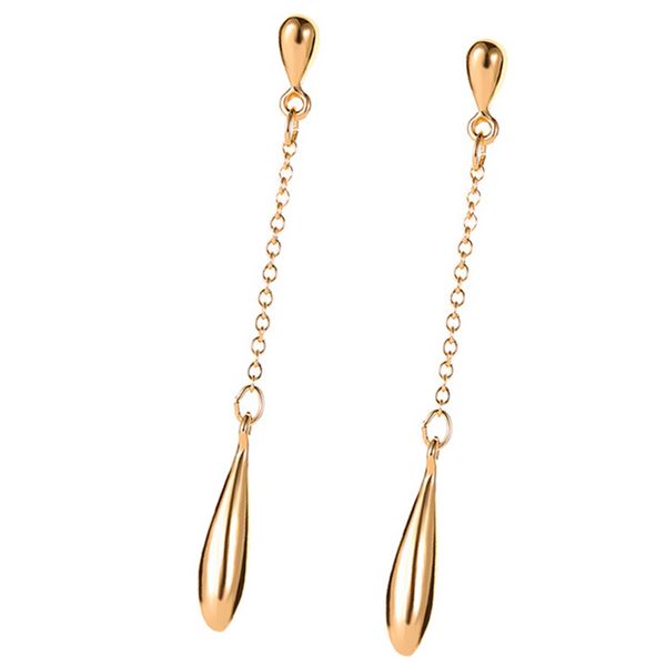 

fancy women linear tassel earrings teardrop charms earrings silver/gold tone, Golden