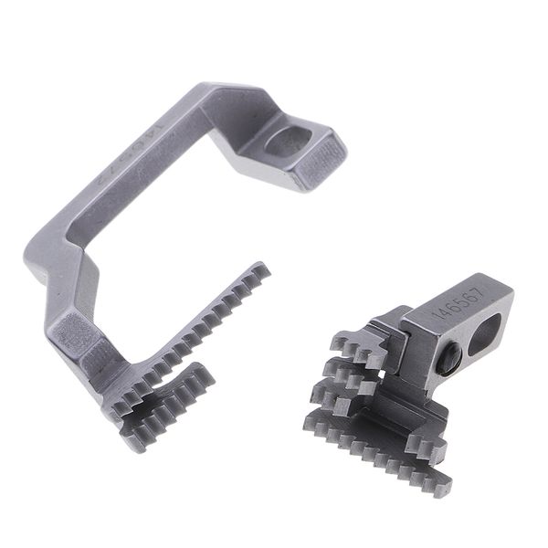 

durable steel feed dog set for industrial 5-thread serger machine brother ma4-b693, Black