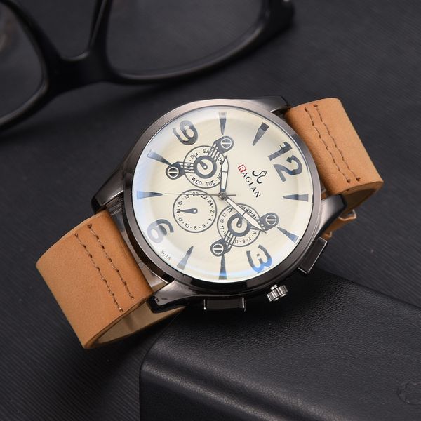Compre De Hombres Ray Hombre Reloj Blu 2019 Cuarzo Alta Vidrio Pulsera Cuero Raglan Relogio Calidad HI2EDeYW9