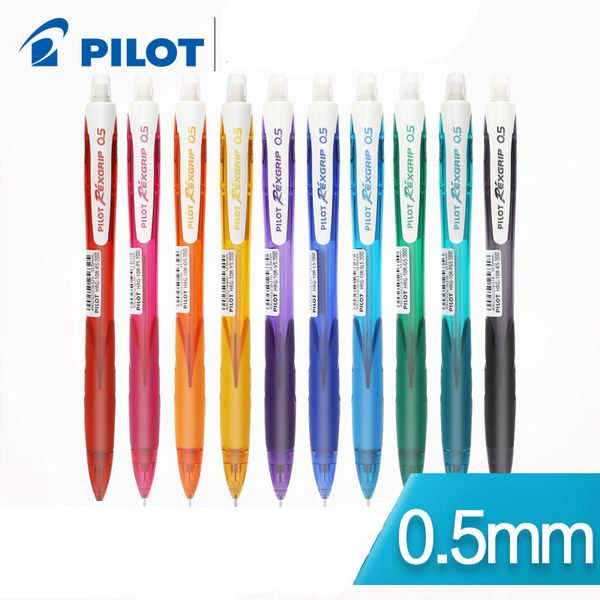 

pilot set hrg-10r non-slip grip mechanical pencil 0.5mm ppl-5 hb pencil lead 1mechanical pencil+1tube refill+1eraser, Blue;orange