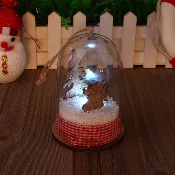 

christmas santa claus micro landscape with light small crafts gifts xmas decor